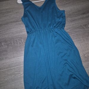 GAP Teal Sleeveless High-Low Dress